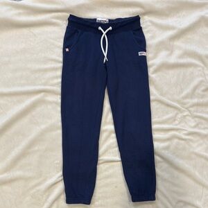 Superdry Dark Blue Joggers with White Drawstring sweatpants-size US 4